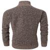 VtuAOL Cardigan Sweaters for Men Soft Thick Slim Fleece Lined Knitted Sweaters Coffee US 2XL view 2