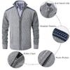 VtuAOL Cardigan Sweaters for Men Soft Thick Slim Fleece Lined Knitted Sweaters Coffee US 2XL view 3