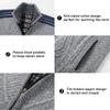 VtuAOL Cardigan Sweaters for Men Soft Thick Slim Fleece Lined Knitted Sweaters Coffee US 2XL view 4
