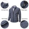 VtuAOL Men's Slim Zip Up Sweater Thick Knitted Casual Cardigan Sweaters with Pockets Dark Grey US S view 2