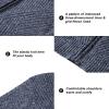 VtuAOL Men's Slim Zip Up Sweater Thick Knitted Casual Cardigan Sweaters with Pockets Dark Grey US S view 4