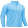 TACVASEN Long Sleeve Swim Shirts for UPF 50+ Sun Protection Shirts Quick Dry Rash Guard Outdoor 1/4 Zip T-Shirts Waterfall Blue M view 1