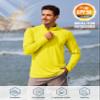 TACVASEN Swim Shirts for Men Rash Guard Sun Shirt Long Sleeve Dry Fit Mens Sun Protection Cooling Athletic UV T-Shirts Outdoor Yellow S view 3