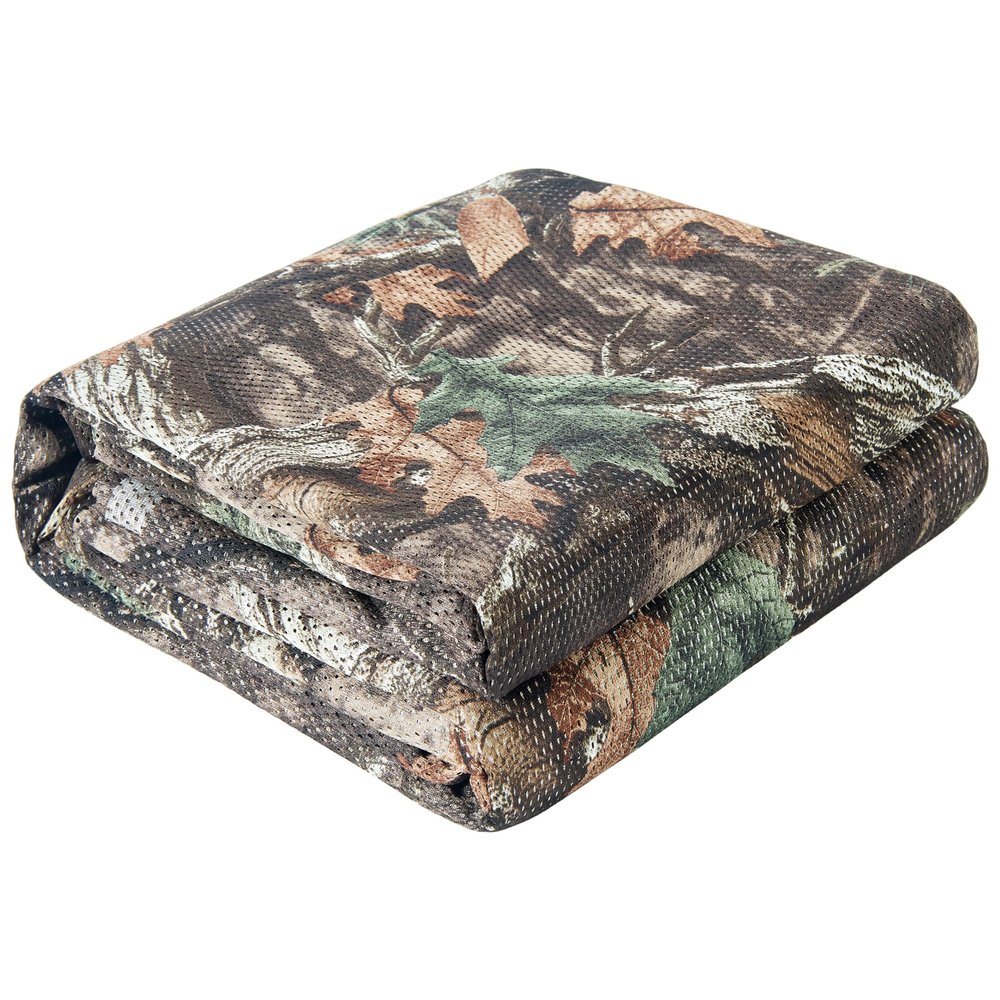 GRVCN Camo Burlap Cradle Mesh Fabric - 75D Camouflage Netting Cover for Hunting Ground Blinds, Camping Military Tree Stands