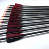 24pc ID 6.2mm .244" Custom Length 22-30 Inch Carbon Arrows Spine 500 Target Practice & Hunting Arrow Rotatable Nock for Recurve Bow Compound Bow Adult Youth Shooting view 1