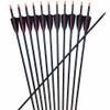 24pc ID 6.2mm .244" Custom Length 22-30 Inch Carbon Arrows Spine 500 Target Practice & Hunting Arrow Rotatable Nock for Recurve Bow Compound Bow Adult Youth Shooting view 2