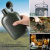 Honeydak 1 Quart Plastic Canteen Military Canteen Portable Military Water Bottle with Bottle Pouch Cotton Cover Bag and Waist Belt for Backpacking Hiking Camping Climbing Outdoor Activities view 3