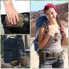 Honeydak 1 Quart Plastic Canteen Military Canteen Portable Military Water Bottle with Bottle Pouch Cotton Cover Bag and Waist Belt for Backpacking Hiking Camping Climbing Outdoor Activities view 4