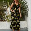 BAIKUTOUAN I Love Guyana Heart Flag Long Dress for Women Summer Printed Sleeveless view 3