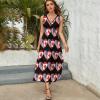 BAIKUTOUAN Canadian American Flag Heart Long Dress for Women Summer Printed Sleeveless view 4