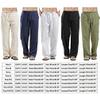 Familyhouse Mens Linen Trousers Lounge Casual Linen Pants Loose Fit Yoga Beach Pants with Pockets (Lake Blue,3XL) view 2