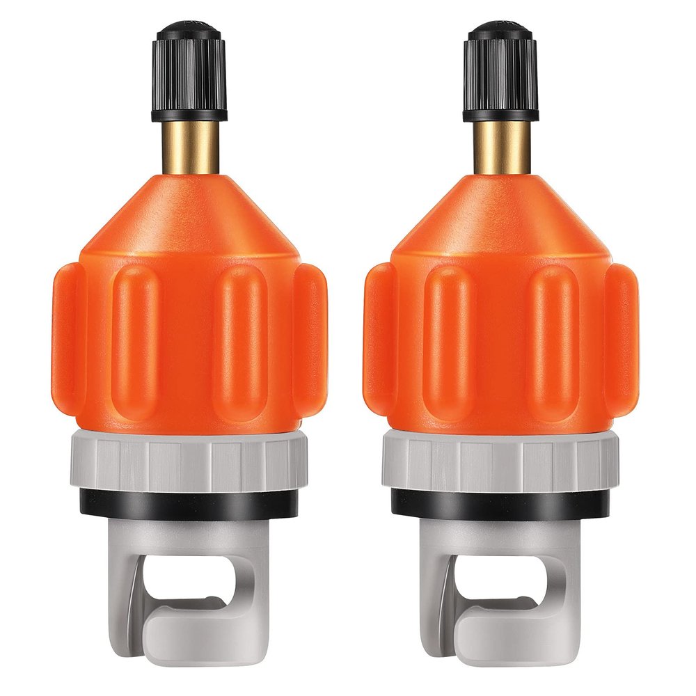 Shappy 2 Pcs Stand up Paddle Board Pump Adapter Strong Sealing Inflatable Boat Sup Pump Adaptor Quick Inflation Conventional Air Valve Adapter for Inflatable Kayak Stand up Paddle Board(Orange)