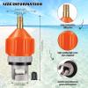 Shappy 2 Pcs Stand up Paddle Board Pump Adapter Strong Sealing Inflatable Boat Sup Pump Adaptor Quick Inflation Conventional Air Valve Adapter for Inflatable Kayak Stand up Paddle Board(Orange) view 2