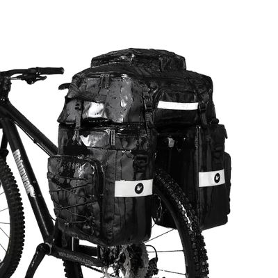 Rhinowalk 3 IN 1 Bike Pannier Bag Multifunctional Bicycle Rear Rack Carrier Bag Backpack with Raincover