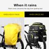 Rhinowalk 3 IN 1 Bike Pannier Bag Multifunctional Bicycle Rear Rack Carrier Bag Backpack with Raincover view 4