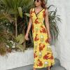 BAIKUTOUAN Beer and Crawfish Long Dress for Women Summer Printed Sleeveless view 2