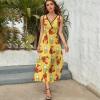 BAIKUTOUAN Beer and Crawfish Long Dress for Women Summer Printed Sleeveless view 4