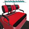 10L0L Golf Cart Seat Covers for Yamaha G2 G8 G9 G16 G19 G22 & Club Car DS Pre-2000 EZGO Marathon, Front Seat Cover, Washable Breathable Polyester Mesh Cloth, Warm in Winter & Cool in Summer view 4