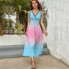 BAIKUTOUAN Transgender Flag Colors Long Dress for Women Summer Printed Sleeveless view 4