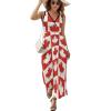 BAIKUTOUAN Maple Leaf Canada CA Flag Long Dress for Women Summer Printed Sleeveless view 1