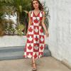 BAIKUTOUAN Maple Leaf Canada CA Flag Long Dress for Women Summer Printed Sleeveless view 4
