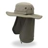 ESTELLEF Unisex Sun Hat with Neck Flap Cover Fishing Safari Cap Neck Protection,UPF 50+ (Color : Light Gray+Military Green) view 1