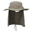 ESTELLEF Unisex Sun Hat with Neck Flap Cover Fishing Safari Cap Neck Protection,UPF 50+ (Color : Light Gray+Military Green) view 2