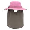 ESTELLEF Unisex Sun Hat with Neck Flap Cover Fishing Safari Cap Neck Protection,UPF 50+ (Color : Pink+Light Gray) view 3