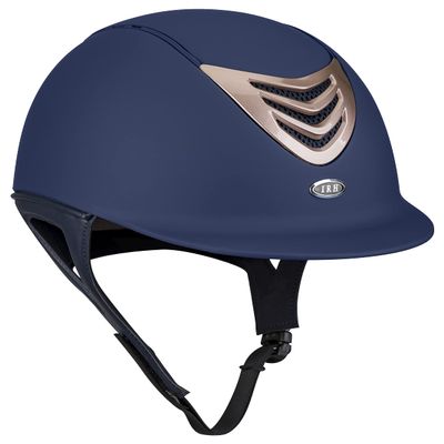 IRH 4G Horse Riding Helmet, Matte Navy with Rose Gold Vents, Large