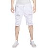 Men's Casual Ripped Jean Shorts Slim Distressed Destroyed Hole Short Jean Pants Washed Summer Knee Lenght Fit Jeans (White,XX-Large) view 1
