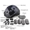 ACEXIER Tacitcal Fast Airsoft Helmet PJ Type Advanced Adjustment w/NVG Shroud+Side Rail Army Military Tactical Helmet Sport CS Airsofty Paintball Base Jump(53-60cm) Protective Helmet view 3