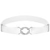 Buyless Fashion Kids Toddlers Baby Adjustable Elastic Stretch Belt with Silver Twisted Buckle - 5095-White view 1