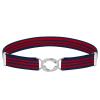 Buyless Fashion Kids Toddlers Baby Adjustable Elastic Stretch Belt with Silver Twisted Buckle - 5095-Navy-Red-Stripe view 1
