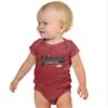 Little King NCAA Knobby Short Sleeve Varsity Romper-Arkansas-Heathered Red-12 Months view 1