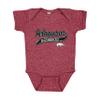 Little King NCAA Knobby Short Sleeve Varsity Romper-Arkansas-Heathered Red-12 Months view 2