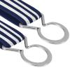 Buyless Fashion Kids Toddlers Baby Adjustable Elastic Stretch Belt with Silver Twisted Buckle - 5095-Navy-White-Stripe view 2