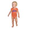 Little King NCAA Knobby Short Sleeve Varsity Romper-Clemson-Heathered Orange-6 Months view 1