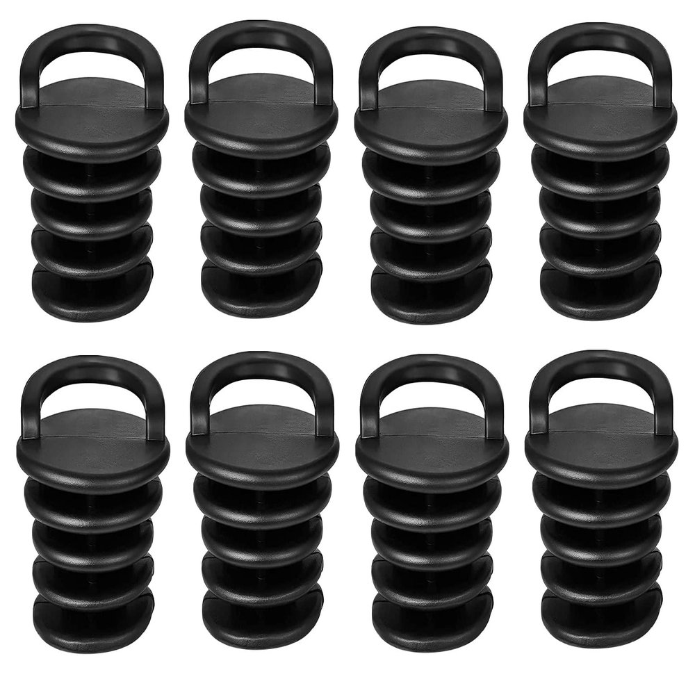 Black Kayak Scupper Plug | Replacement Stopper Plugs for Kayak, Canoe Boat Drain Holes (8)