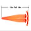 (10) 11" Tent Pegs With (1) 5/32"x 50ft Black/Orange Paracord Rope. Garden Stakes Durable and Strong Plastic Tent Stakes for Beach Mat, Camping, Hiking, Garden, Landscape Stakes, Orange, UV Resistant view 2