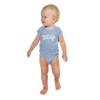 Little King NCAA Knobby Short Sleeve Varsity Romper-North Carolina-Heathered Carolina Blue-12 Months view 1