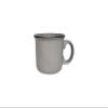 Essential Drinkware 14oz Ceramic Campfire Coffee Mug (Set of 4), Gray with Speckled Finish - Durable Thick Walled Camping Style Cup for Outdoors or Home view 2