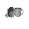 Essential Drinkware 14oz Ceramic Campfire Coffee Mug (Set of 4), Gray with Speckled Finish - Durable Thick Walled Camping Style Cup for Outdoors or Home view 3