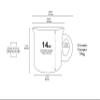 Essential Drinkware 14oz Ceramic Campfire Coffee Mug (Set of 4), Gray with Speckled Finish - Durable Thick Walled Camping Style Cup for Outdoors or Home view 4