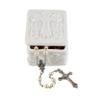 Autom White Porcelain Cross Rosary Jewelry Box (Rectangle) view 1