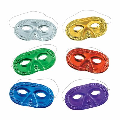Gleaming Masquerade Masks - Apparel Accessories - 24 Pieces