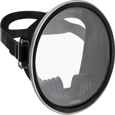 Classic Retro-Style Freediving Mask - Oval Tempered Glass Lens - Pacifico: Designed in Italy by Cressi