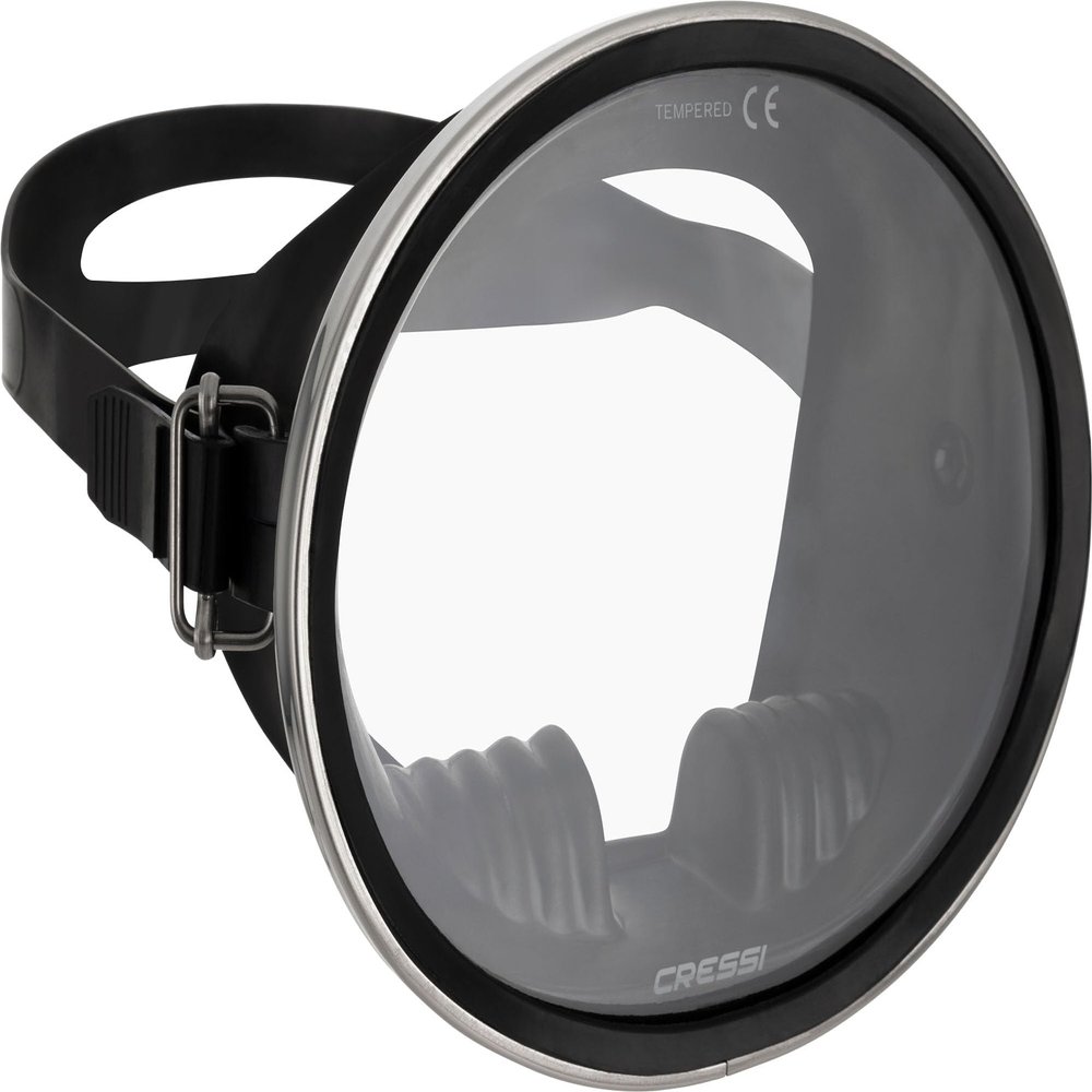 Classic Retro-Style Freediving Mask - Oval Tempered Glass Lens - Pacifico: Designed in Italy by Cressi