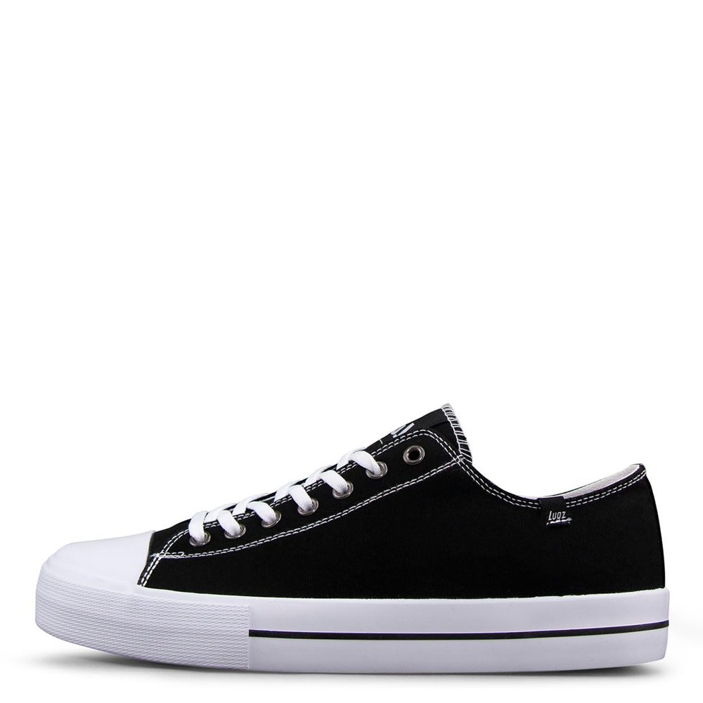 Lugz Mens Stagger Lo Sneaker, Black/White, 7 US