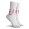 Fashion Compression Socks,Cute Fairy Princesses Holding A Popular Widespread Girl Name With Polka Dots Pattern,Performance Polyester Cushioned Athletic Crew Socks for Running,Athletic, -12 inch view 2