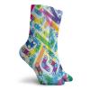 GULTMEE Funny Compression Socks Women and Men,Trippy Colorful Grunge Murky Background With Gradient Toned Unusual Forms Artwork,Best for Circulation,Running,Athletic,Nurse,Travel, -12 inch view 2